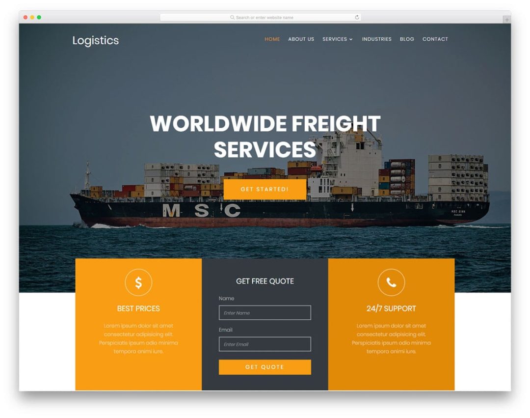 logistics-free-template